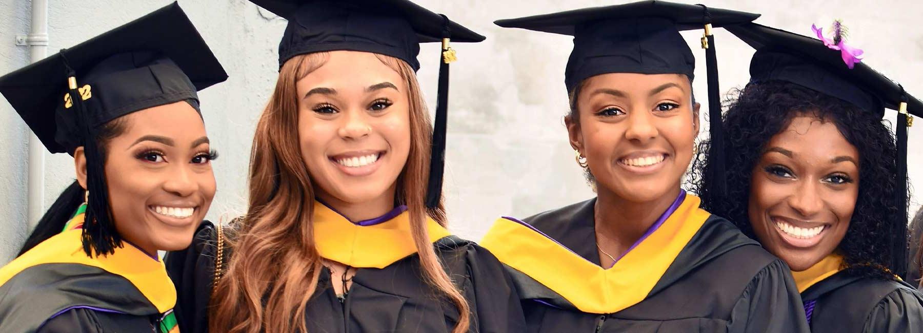 Happy graduates at Commencement